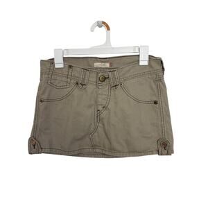 RARE VTG Y2K Levi’s Denim Low Rise Micro Mini Skirt Tan 2006 Vintage Levi's